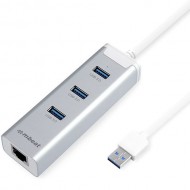 mbeat 3-Port USB 3.0 Hub with Gigabit Ethernet