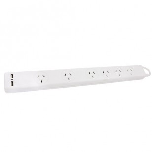 Cabac 6 Outlet Powerboard with USB